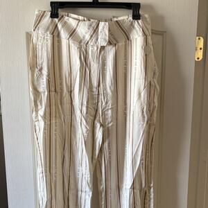 Honor The Gift NWT Women’s Honor Stripe Pant Cream and Tan size L
